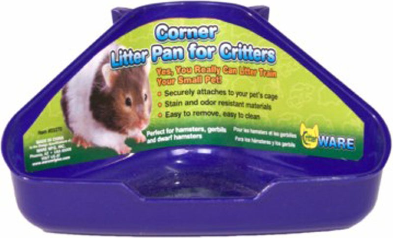 Ware Mfg. Inc. Corner Litter Pan for Critters - Small Animal Pet Owners - Assorted Colors - 6.5x4.5x3 Inch